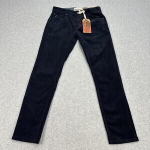 Tailor Vintage Corduroy Pants 30x30 Navy Blue Stretch Canaan Slim Fit Straight